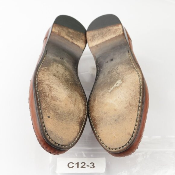 Mezlan Mens Loafer Size 7.5 Tan Cognac Leather Moc Toe Slip On Dress Shoes main image 8